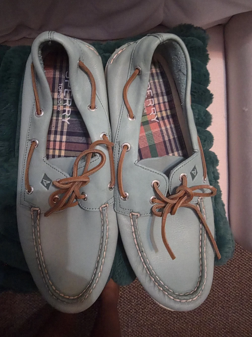 Sperry Men’s Light Blue Leather Boat Shoes